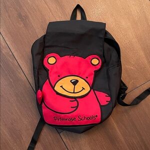 Primrose Schools Kids Backpack with Red Benjamin Bear Design
